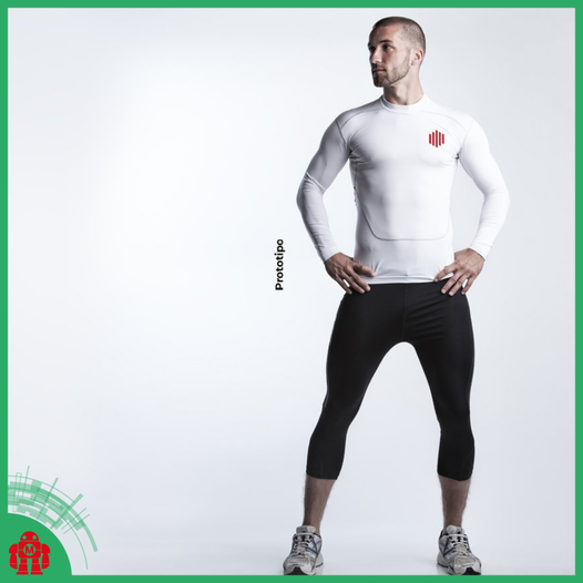 MakerFaireRome's tweet photo. A t-shirt can save your life: discover #AccYouRate, the tee equipped with particular  GPS sensors and a #5G antenna that can instantly send  vital information to a control center and thus save the life of the wearer. https://t.co/J7QTNmkuXt