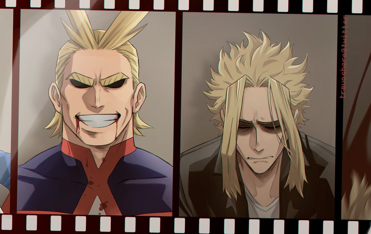 Al Might through time ⏳
Recent chapters have been making me feel sad about him, so I wanted to draw his evolution from a kid full of dreams to an adult crushed by them