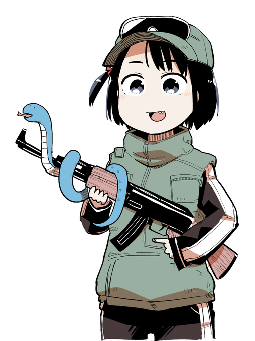 伝説の傭兵に憧れている女子高生 