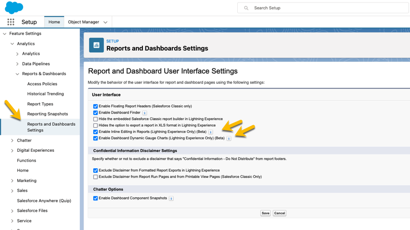 davidpcarnes3's tweet image. Coming in the Winter &apos;22 @salesforce release- two beta Report &amp;amp; Dashboard features which are SIMPLE to activate! Expanded Inline Editing (via Report Run Page) and Dynamic Gauge Charts.
#AwesomeAdmin #NewToys