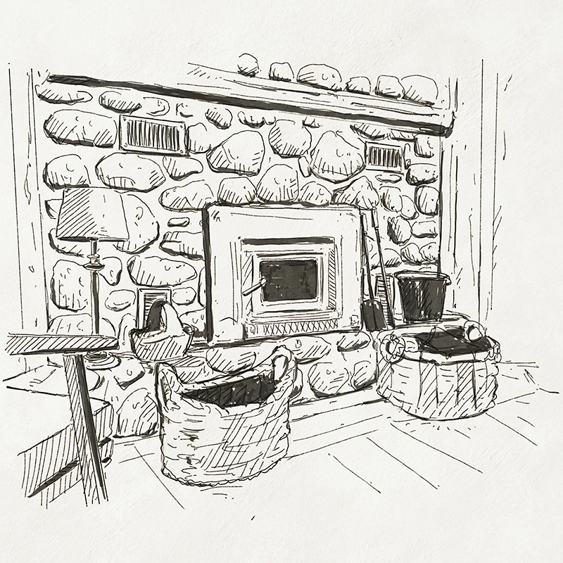 Sketching at the cabin during the long weekend 