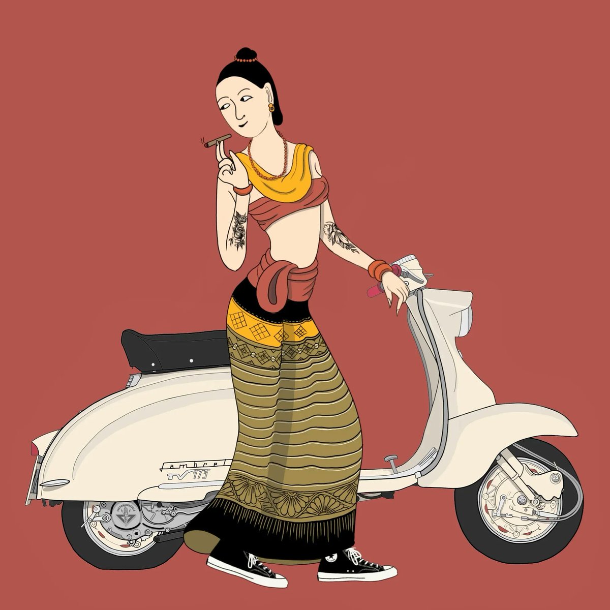 CustomlineCycle's tweet image. No.3 Character is available 🧡
Collection : MOTO TRADITION :0.025 Eth
opensea.io/assets/0x495f9… 
.
#NFTCommunity #NFTs #NFTart #NFTartists #nftcollector #tokenart #opensea #Moto #traditional #traditionalart #art
#illustration #illustrator #motorcycle #lambretta  #tv175 #girl #lady