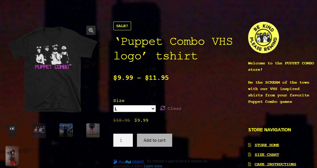 Puppet Combo VHS logo' T-shirt 