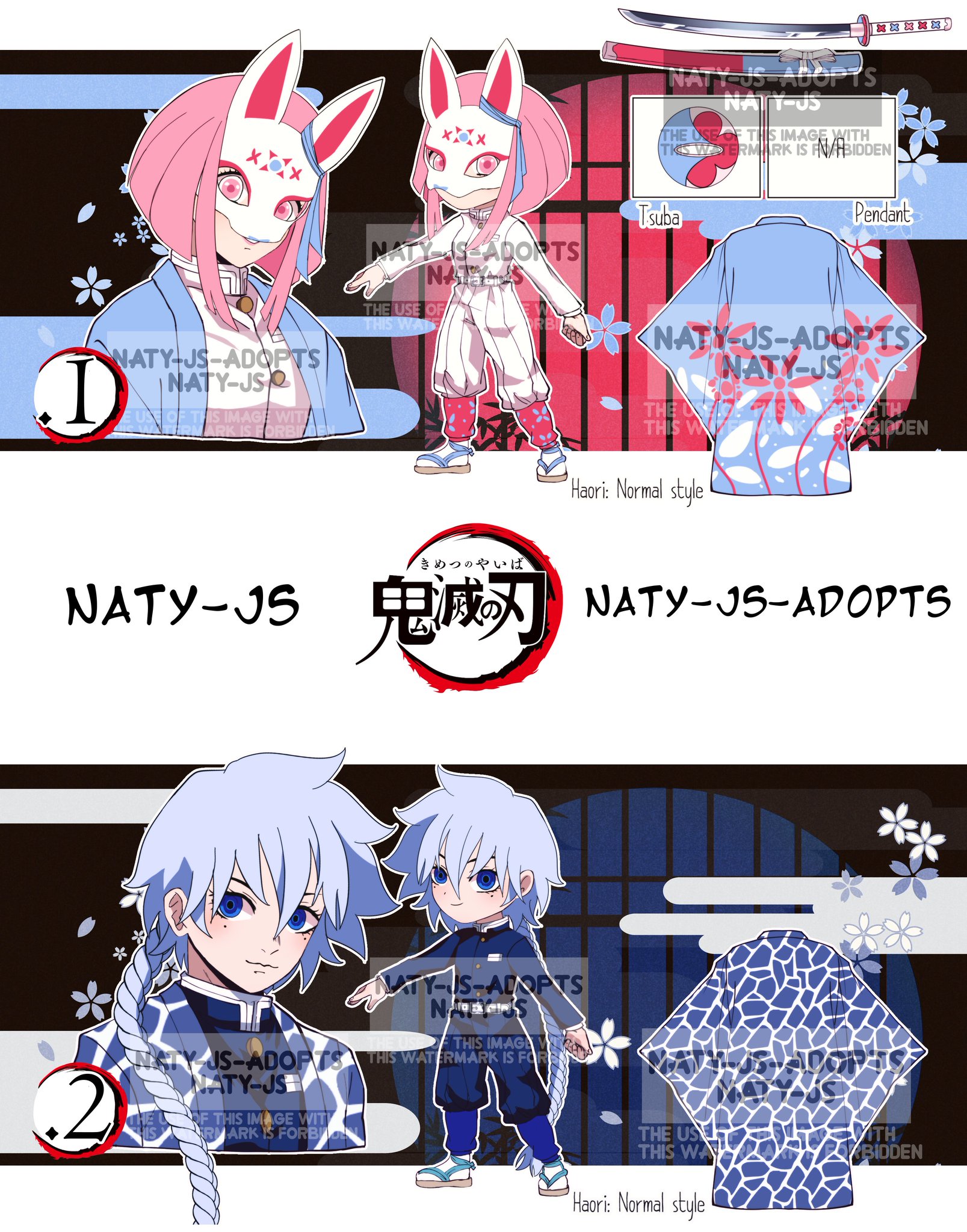 Naty-js 🌵 ʟᴇɪᴀ/ʀᴇᴀᴅ ᴛʜᴇ ᴅᴀʀᴋ ᴏɴ ʟɪɢʜᴛ 🔰 on X: NEW! Kimetsu no Yaiba/Demon  Slayer Adoptables ONI! Link:  You can bid by twitter  too! Send me a dm! #kimetsunoyaiba #demonslayer #kny #