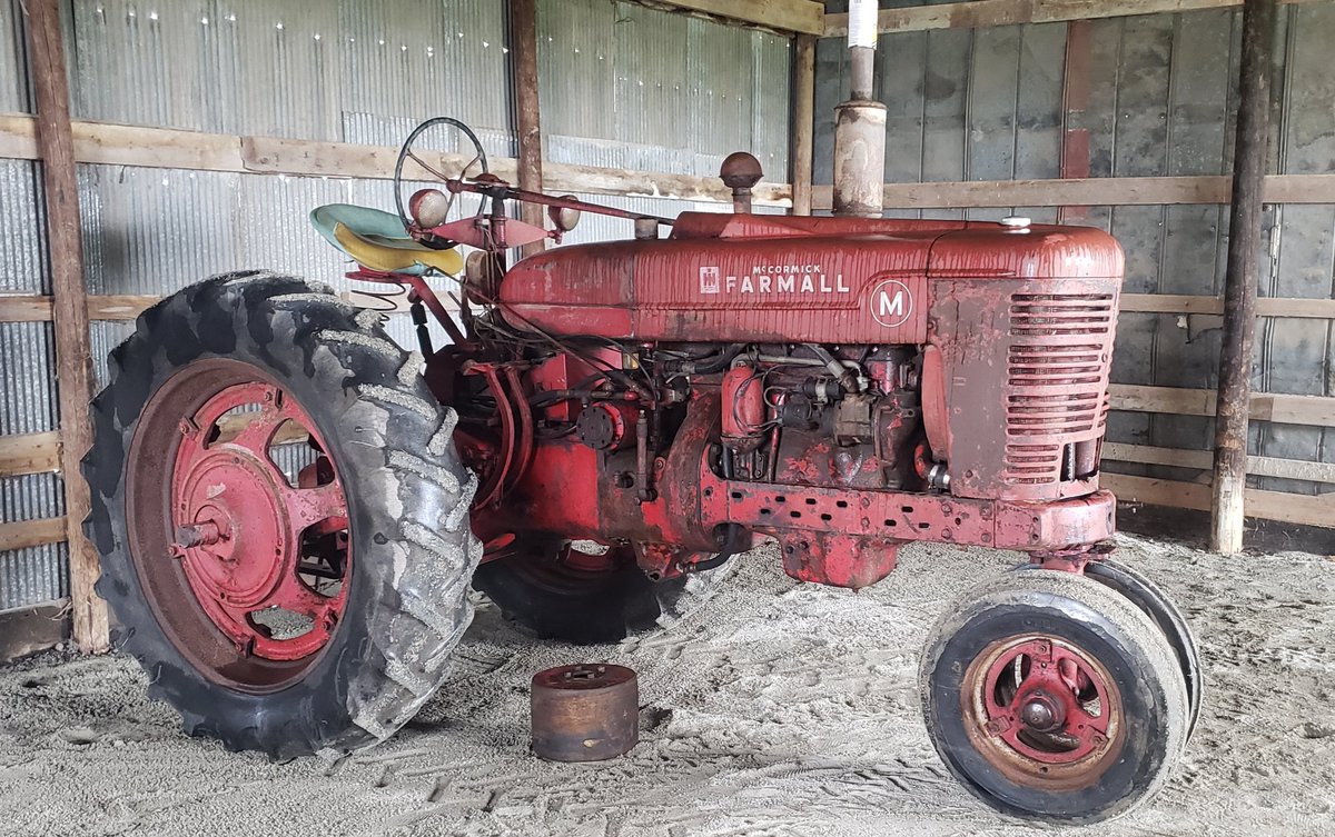 1942 Farmall M my great grandfather bought new.  I was able to buy it in my Grandfather's sale this past weekend.  Awesome peice of family history.
