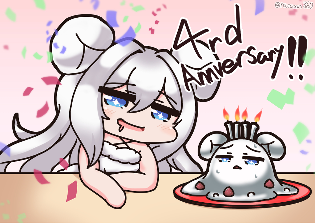 アズレン「ル・マラン型のケーキを作ろうとしてできた何か
アズールレーン4周年おめでとうござ」|仙覇山のイラスト