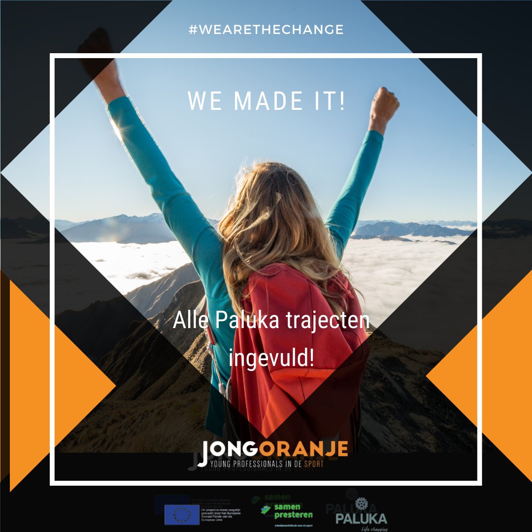 😃🙌🍾 De Jong Oranje individuele Ontwikkel Programma’s zijn vol! 

Wat een daverend succes! De 50 plekken voor een Jong Oranje individueel Ontwikkel Programma, zijn vol! Young Professionals in de sport staan dus te springen om zich te ontwikkelen! Op naar meer! 

#WeAreTheChange