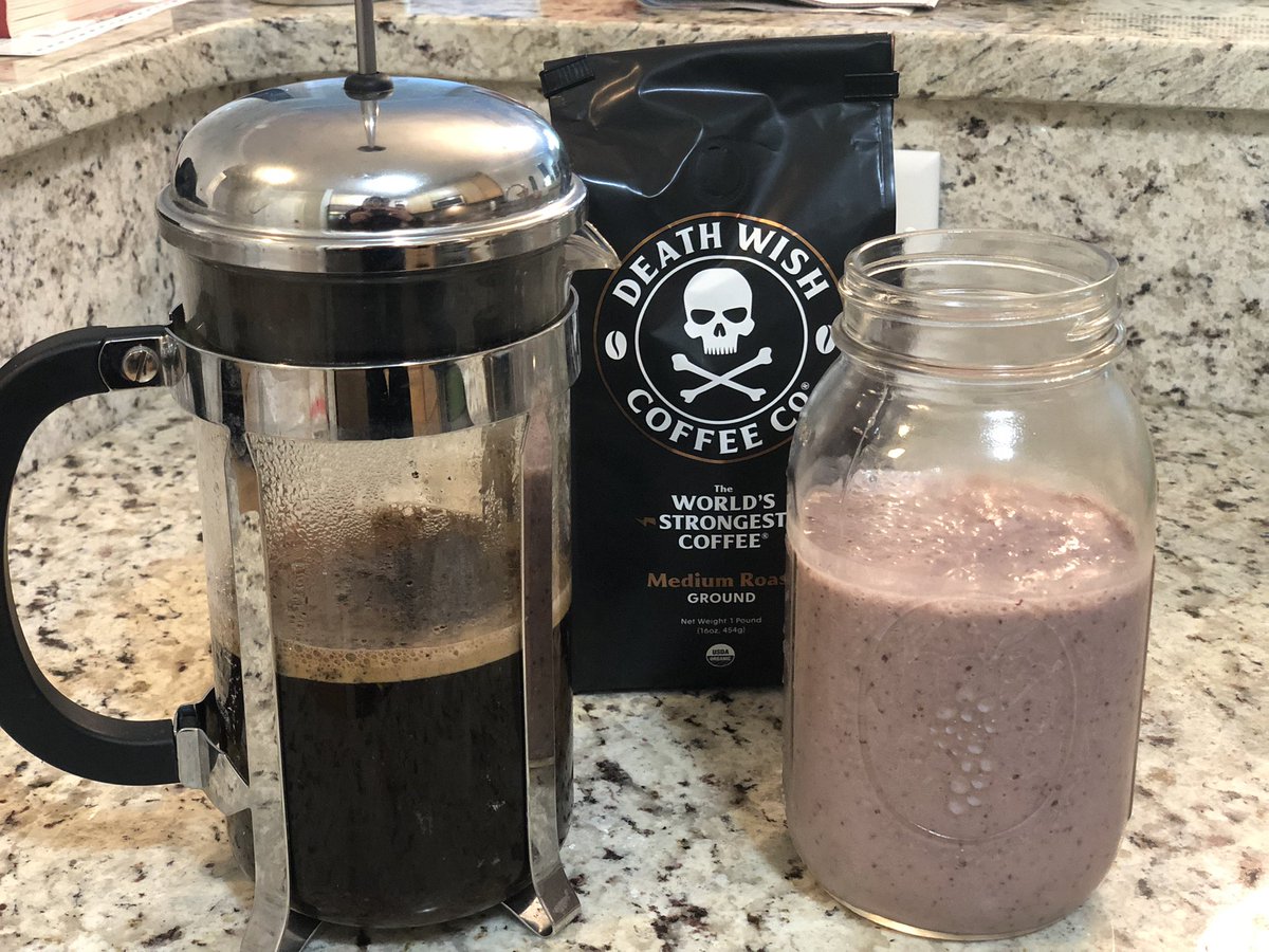 A late night of mind’s being blown by #AEWAllOut #AEW can’t get in the way of a gorgeous Labor Day. First up, <a href="/TB12sports/">TB12sports</a> vanilla protein with cherry &amp; banana smoothie post workout followed by a STRONG cup of <a href="/DeathWishCoffee/">Death Wish Coffee Co.</a>. Have a great day everyone!