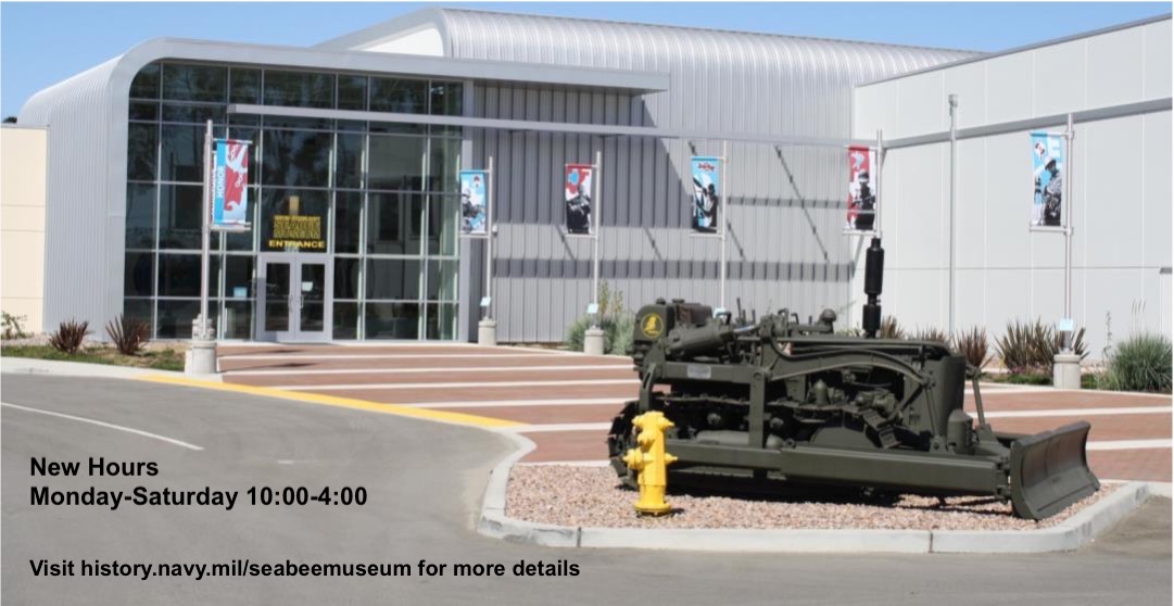 SeabeeMuseum's tweet photo. NEW HOURS OF OPERATION!
The museum is now open Monday through Saturday from 10am to 4pm. Please visit the museum website for full details.
#USNSM #Seabees #CanDo #NewHours #mondaythrusaturday #freeadmission #easyaccess #history #nmcb3 #nmcb4 #nmcb5 #nmcb1 #nmcb133 #nmcb11 https://t.co/QKLZ1IgB50