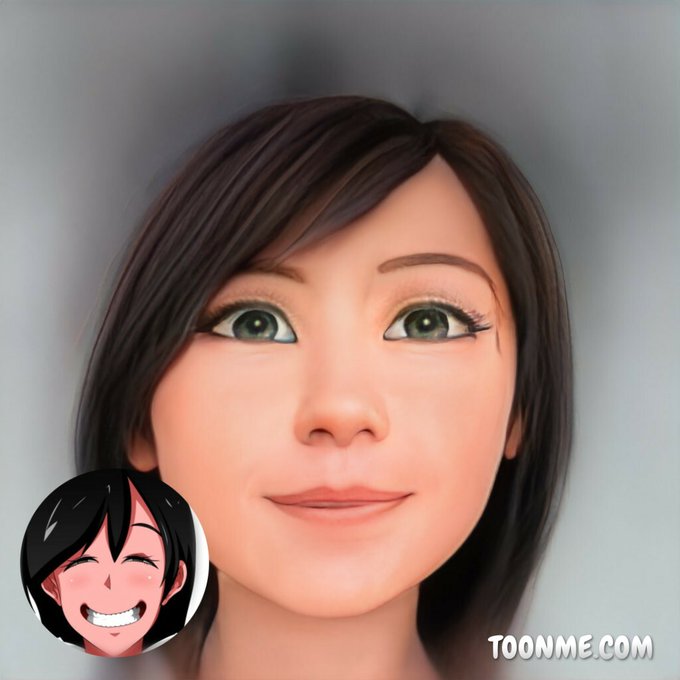 toonmeというサイトでみーちゃん画像2枚を素材にしてみたら一枚だけメガネかけてた、なんで? 