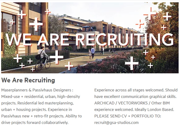 PassivhausTrust's tweet photo. #Passivhaus JOB
#PHTmember Gardner Stewart Architects seek  #Passivehouse designers https://t.co/Ha8q34D8sI 

Apply: recruit@gsa-studios.com

#MondayMotivation #JobFiary #NewJob #BuildingPerformance #SustainableBuildings #ArchitectsDeclare @GSA_Architects @johnpratley https://t.co/7gV6rZk1t5