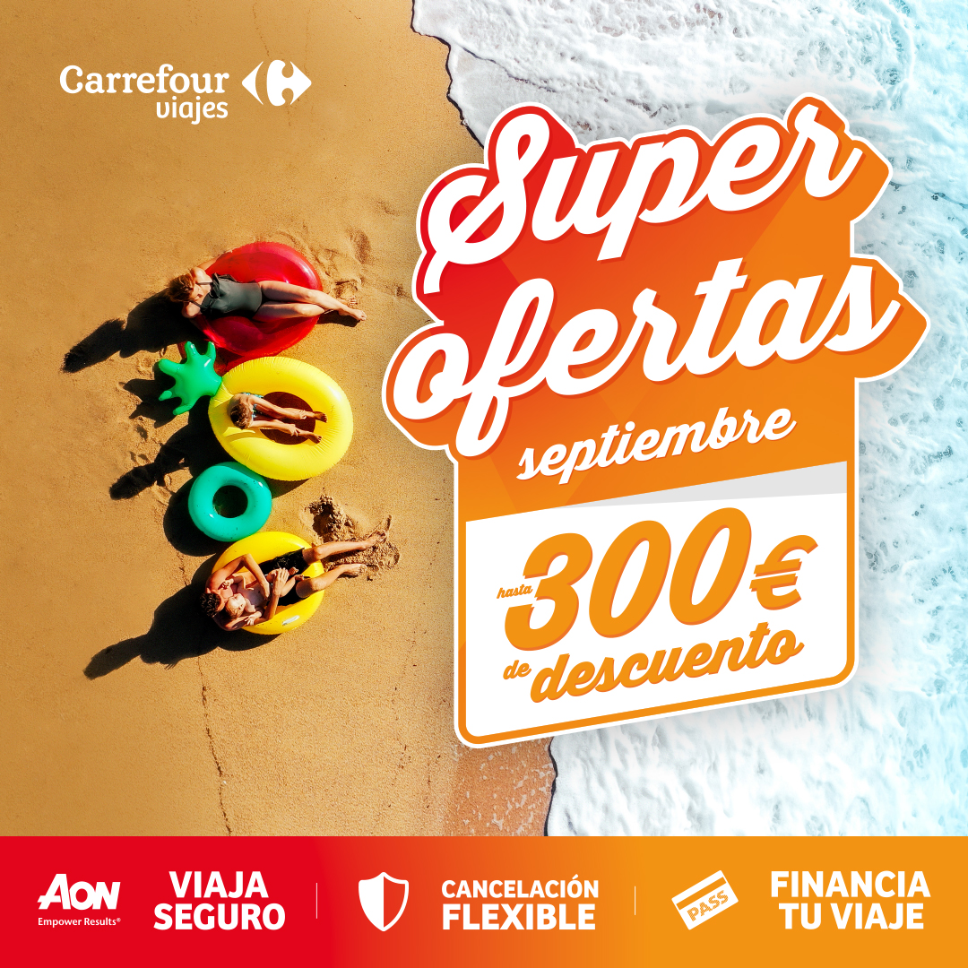 Mordrin Queja Puntualidad Viajes Carrefour on Twitter: "📣 Hasta 300€ de #DESCUENTO en circuitos y paquete vacacional 📣 Oferta válida en reservas hasta el 20 de septiembre y salidas el 31 de octubre. ¡Aprovecha este Mordrin Queja Puntualidad Viajes Carrefour on Twitter: "📣 Hasta 300€ de #DESCUENTO en circuitos y paquete vacacional 📣 Oferta válida en reservas hasta el 20 de septiembre y salidas el 31 de octubre. ¡Aprovecha este