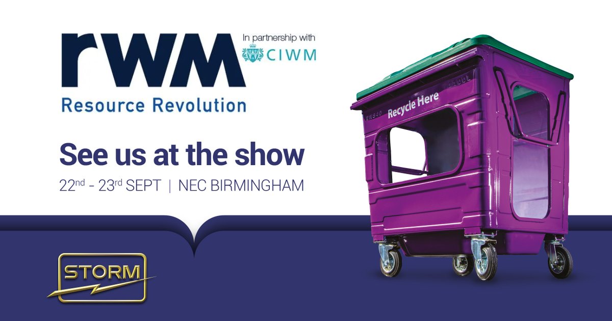 Held at the NEC in Birmingham, we will be exhibiting at the <a href="/RWM_Exhibition/">RWM Expo 2026</a> show on 22nd and 23rd September. Come to our stand and see the best at what the waste container industry has to offer!