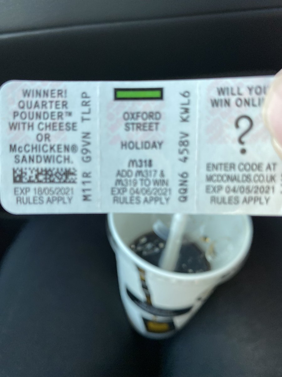 ormy4's tweet image. When you buy a drink at McDonalds and the Monopoly game has expired! @McDonalds