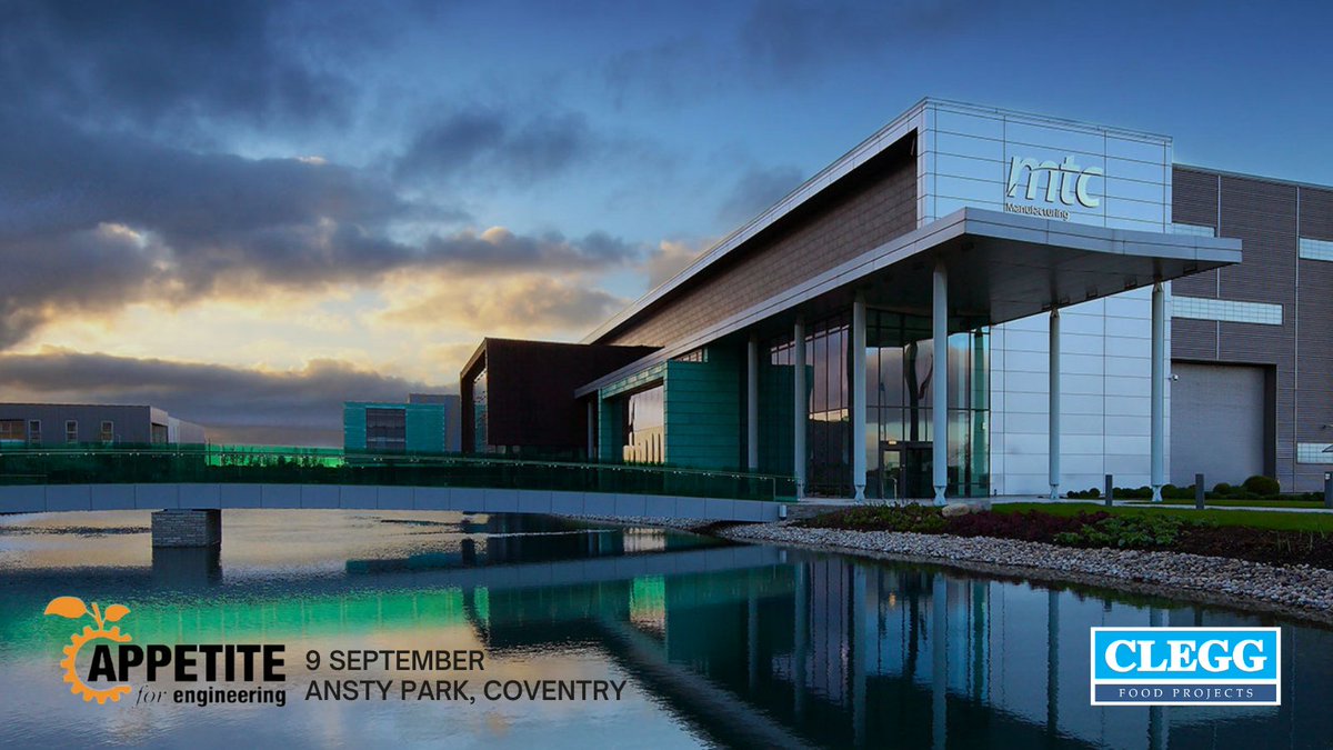 CleggFoodP's tweet image. We&apos;re so pleased to be exhibiting at #AppetiteForEngineering! 

📅 Thursday 9 September 
📍 Manufacturing Technology Centre, Ansty Park, Coventry
❓ An event for all sectors of the food and beverage production sector

We hope to see you there! bit.ly/3j2yjpS