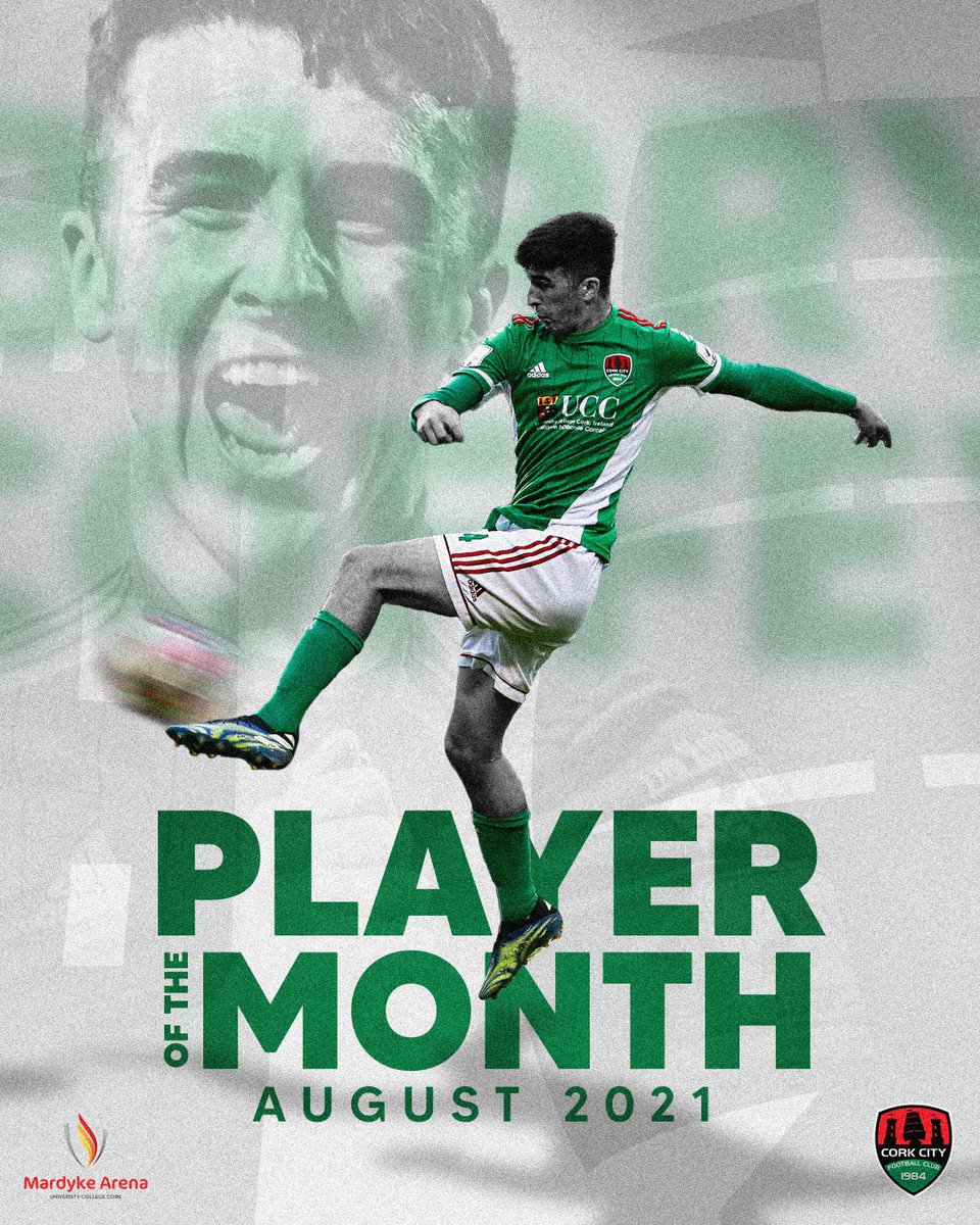 6️⃣ 𝗔𝗣𝗣𝗘𝗔𝗥𝗔𝗡𝗖𝗘𝗦, 4️⃣ 𝗚𝗢𝗔𝗟𝗦 👏🏼

Your <a href="/MardykeArenaUCC/">MardykeArenaUCC</a> Player of the Month for August is Barry Coffey! 🏆

#CCFC84