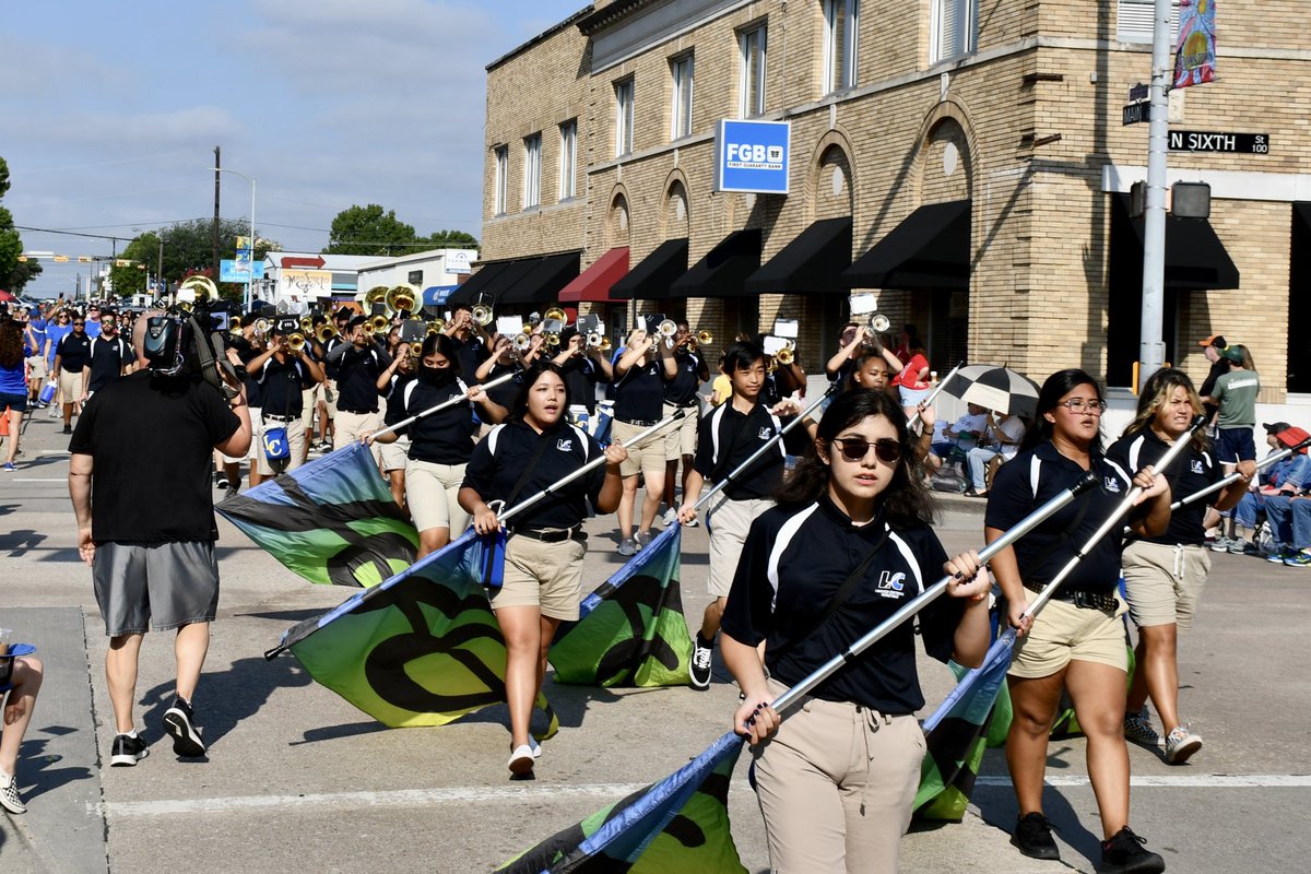 OUR KIDS WERE AMAZING! 💙💛🎶🎀🔥🔥🔥🔥 More photos and video to come. It was so awesome seeing so much of our #LCFamily today at the <a href="/XCGarland/">Noon Exchange Club of Garland</a> Labor Day Parade! #BeRevolutionary #WeAreLC