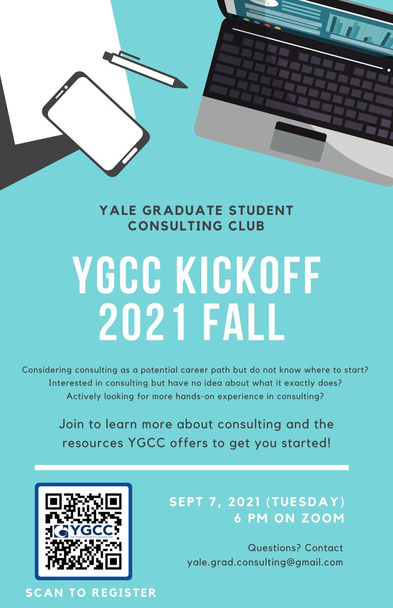 Considering consulting as a potential career path but do not know where to start? Interested in consulting but have no idea about what it exactly does? Looking for more hands-on experience in consulting? 
Save the date for Fall 2021 Kickoff meeting at 6pm on Tuesday, Sept 7th!