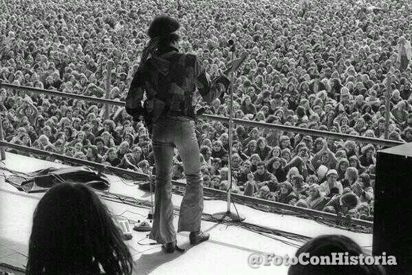 Último concierto de Jimi #Hendrix en el Open Air #Love and #Peace #Festival, #Alemania, 6 septiembre de 1970.