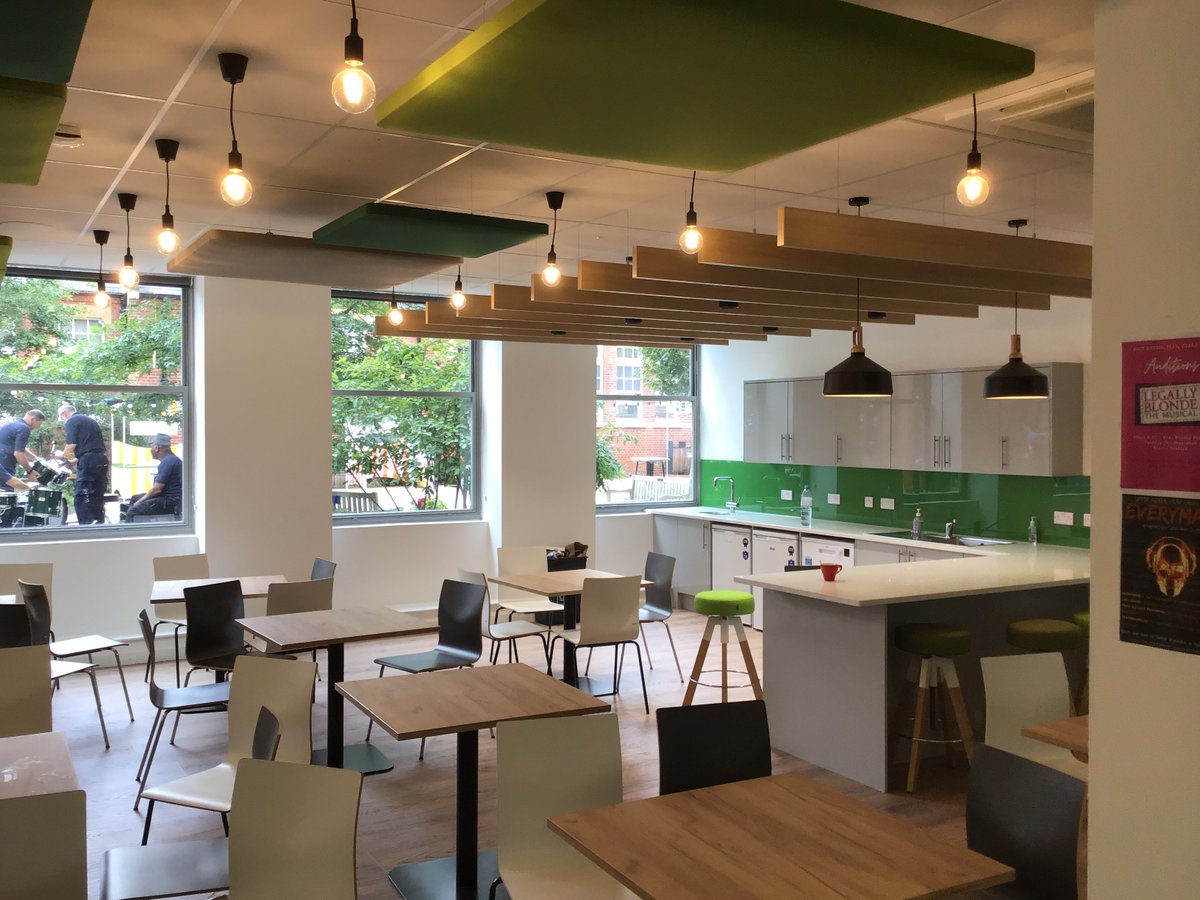 Our Y12 & Y13 students are really enjoying their new Sixth Form Centre. They told us their favourite things are the addition of the new kitchen and the openness of the new design.  A great space for socialising and working alike!

#inspiringspaces