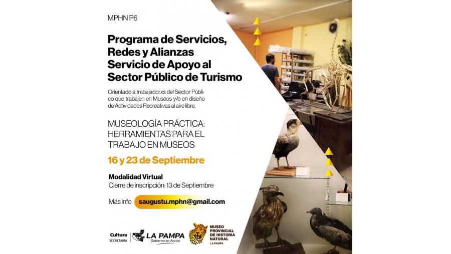 APNLaPampa's tweet photo. 👉 CAPACITACIONES EN MUSEOLOGÍA Y REGISTROS DE BIODIVERSIDAD 

El Museo Provincial de Historia Natural informa que ya está abierta la inscripción para el ciclo de capacitaciones del nuevo Servicio de Apoyo al Sector Público de Turismo.

🔗Info ➡️ https://t.co/ijrjjyiuae https://t.co/w3QoVJQULP