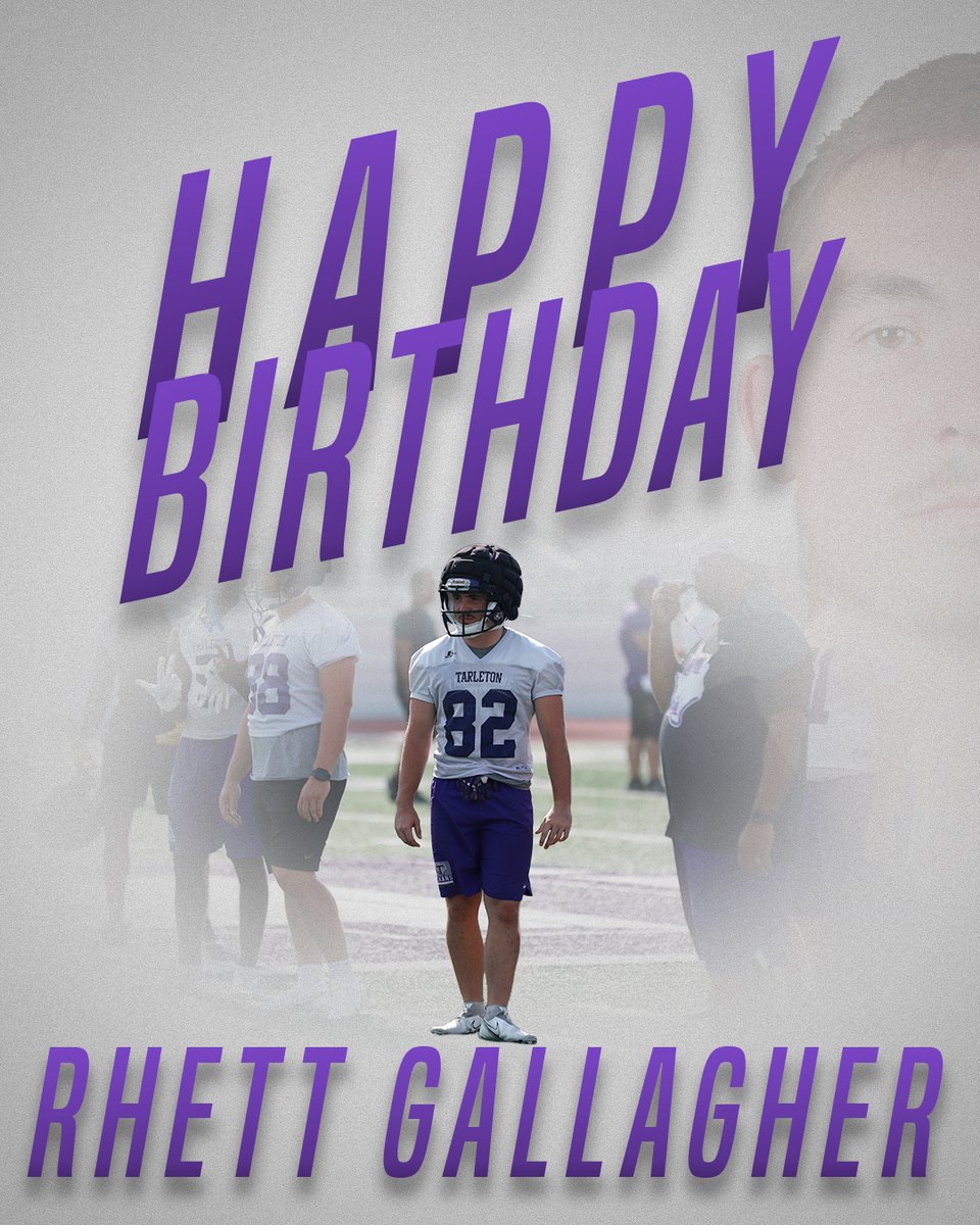 TarletonFB's tweet photo. Happy birthday to wide receiver Rhett Gallagher! https://t.co/uIKpm1LQCw