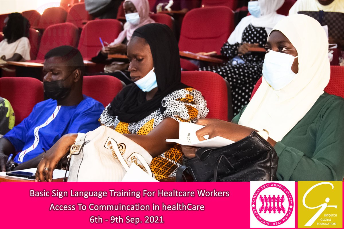Photos from Day one of the Basic Gambian Sign Language Training for Health Care Workers at the American International University West Africa. 
#accesstocommunicationinheathcare
#GdwsBasicGSLforHCWs
