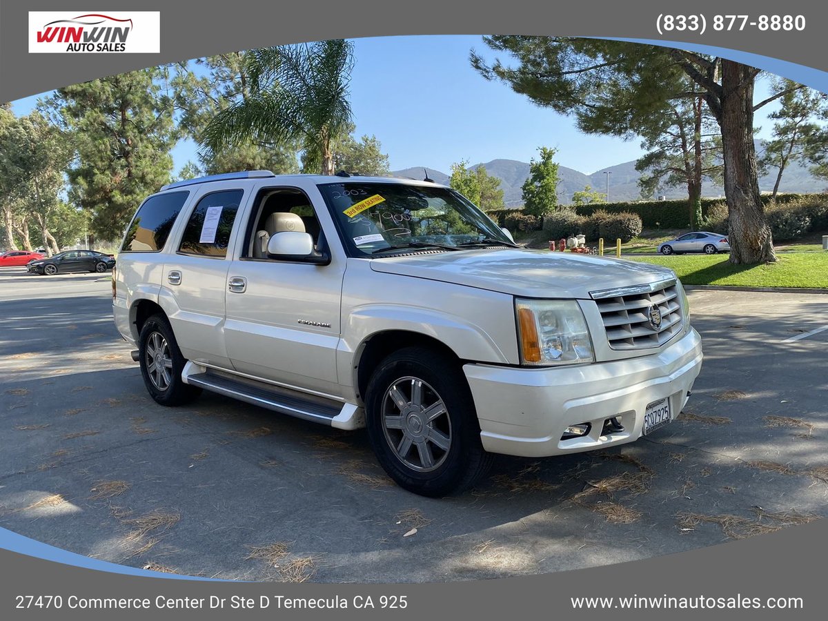 WinWinAutoSales's tweet image. Pre Owned 2003 CADILLAC ESCALADE - $7,900

FOR INQUIRIES CALL 📲 (833) 877-8880
For more information and images, visit: winwinautosales.com/inventory/cadi…

#cadillac #cadillacescalade #forsale #preownedcars #usedcars #temecula #murrieta #car #auto #carforsale #autoforsale #sale #luxurycar