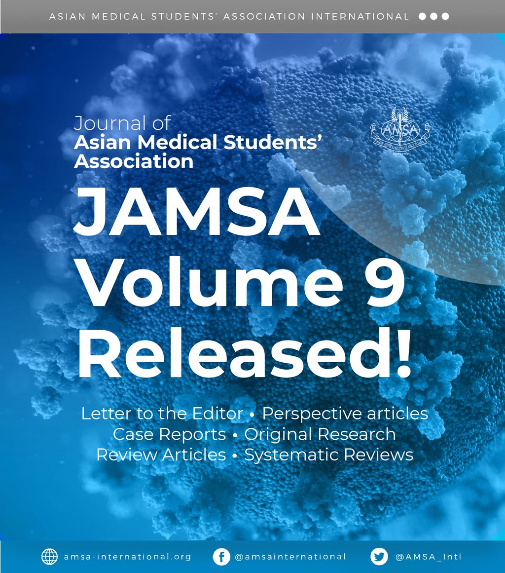 j_amsa's tweet photo. In line with JAMSA’s mission, we bring for you, another volume of high quality, peer reviewed medical research on the basis of their originality, importance, elegance and surprising conclusions.
Head on over to the current edition page and get started!

Viva AMSA! https://t.co/7PwBLEEadf