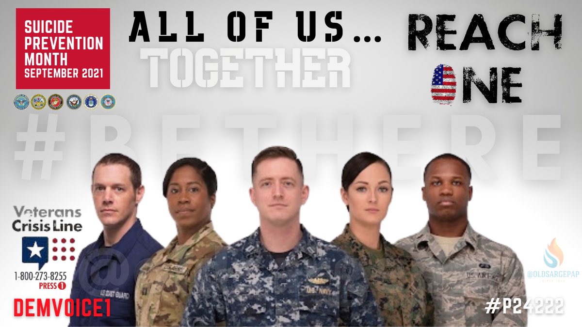 oldsargepap's tweet photo. September is Suicide Awareness Month.  Veteran members in crisis or having thoughts of suicide can call the Veterans Crisis Line for confidential support 24 hours a day, seven days a week, 365 days a year.  You’re not alone, stay alert #SaveAVet 

Source: https://t.co/Qeb44lztk4 https://t.co/B2Ig1CNv9p