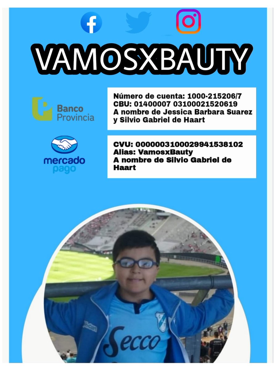 TemperleyOK's tweet photo. #VamoxBauty ⛽💙 El 16 de julio de 2019 Bauty fue a la escuela como todos los días. Esa mañana, en medio de la clase, sufrió una mielitis longitudinal severa. Desde entonces, no volvió a caminar ni controlar esfínteres por sí mismo. https://t.co/Fo6lHzIM1V