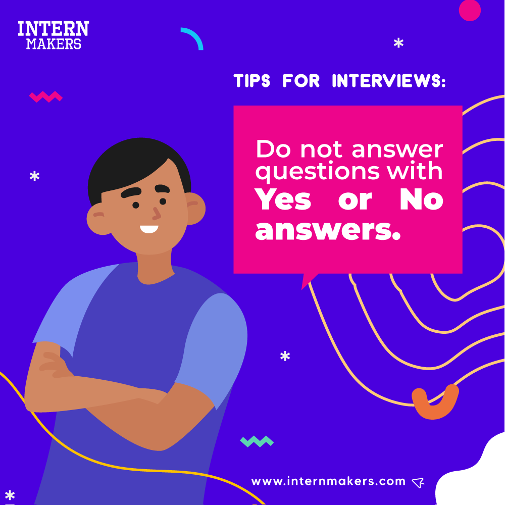 InternMakers's tweet photo. When you are doing an interview always remember to elaborate your responses, try and give a little context, do not go overboard but do share a bit about what you've been asked and always try to answer with the STAR technique:
Situation, Task, Action, and Result.

#internmakers https://t.co/JCNGJ5dOl1