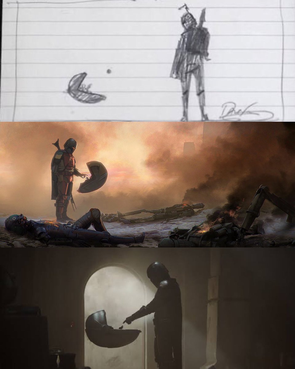 spoiler4you's tweet image. from sketch to concept art to final scene