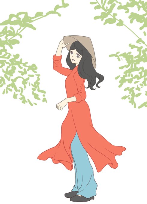 アオザイのtwitterイラスト検索結果