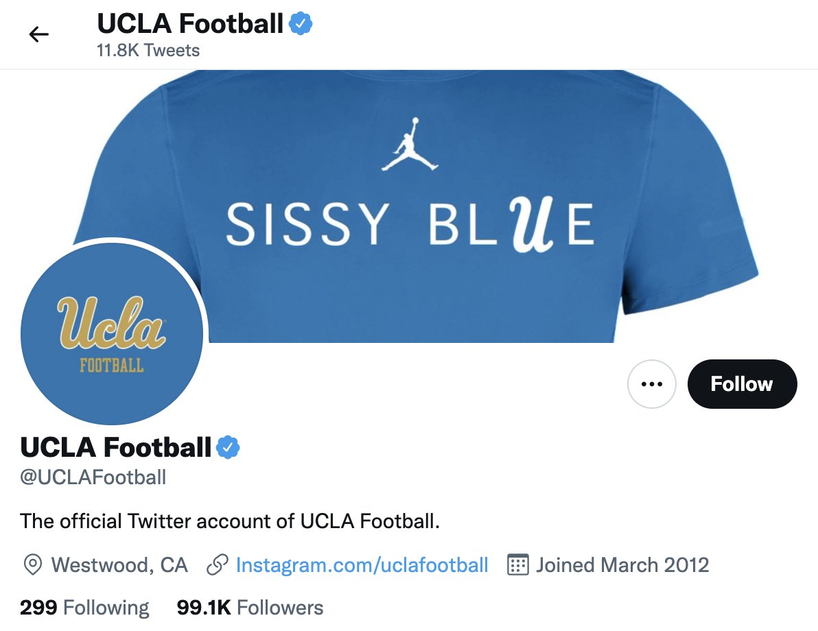 ucla football sissy blue shirt