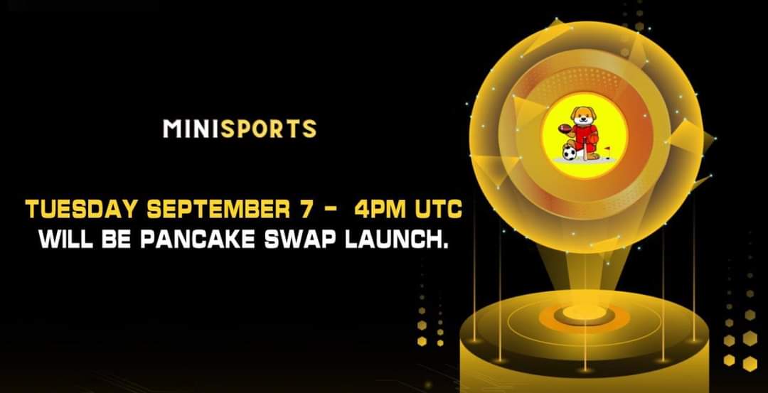 Slowdiza11's tweet photo. @bbctms @BBCSport https://t.co/kzmZVmHcK4

⚽️🏀MiniSports Token ⛳️ ⚾️ 

✅Doxxed Dev
✅Sports Stars Onboard
✅Huge Marketing
✅ Quad Supply
✅380,000,000,000 Per bnb Pre Sale HC filled
🔥PCS launch on September 7 . 4pm UTC
#BSC #BSCGem #BinanceSmartChain
#mrbeast #ElonMusk https://t.co/MWxnnpAO1O