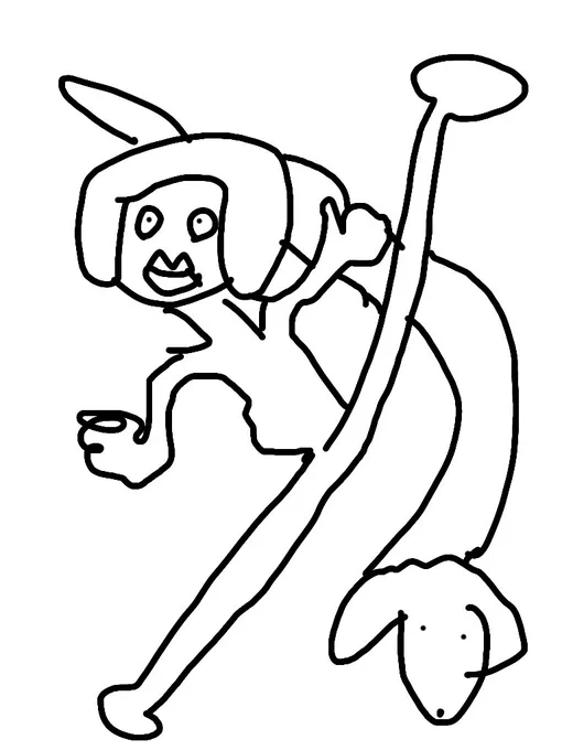 #このタグを見た人はラフ画とその完成絵を見せる
さばみそ画伯(@abas_6101 )のラフをお借りしました😌神 