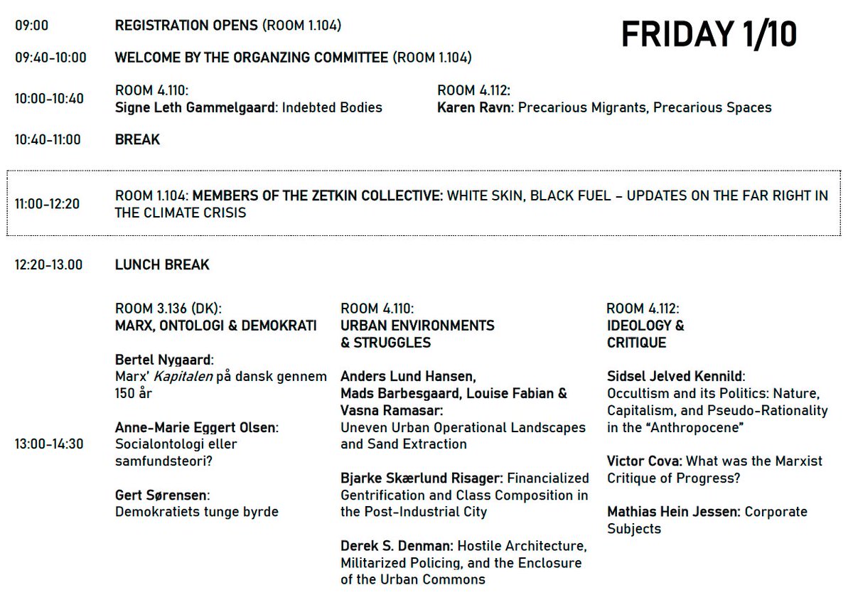 sorenmau's tweet photo. The Marxist turn in Danish academia shows no signs of slowing down! Here is the programme for the sixth annual conference of the Danish Society for Marxist Studies, (“Climate, Crisis, Capitalism"). Oct. 1-2 in Aalborg, registration opens next week at https://t.co/GV6i05ies9. https://t.co/sMYdjQRWUt