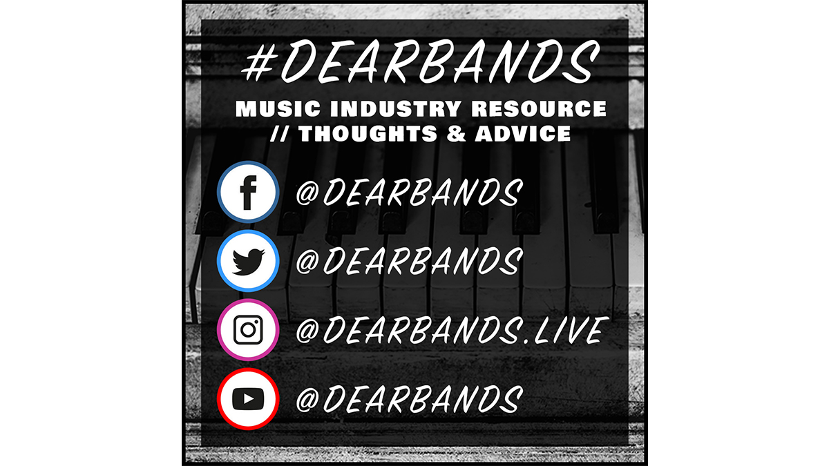 Finally!! Much needed updates to the #DearBands accounts! lol *tear*

If you're a career minded musician or curious about the music industry, make sure to FOLLOW to stay up to date with news, thoughts, advice, and interviews from the #DearBandsLIVE podcast! Links in bio! 😎🤘