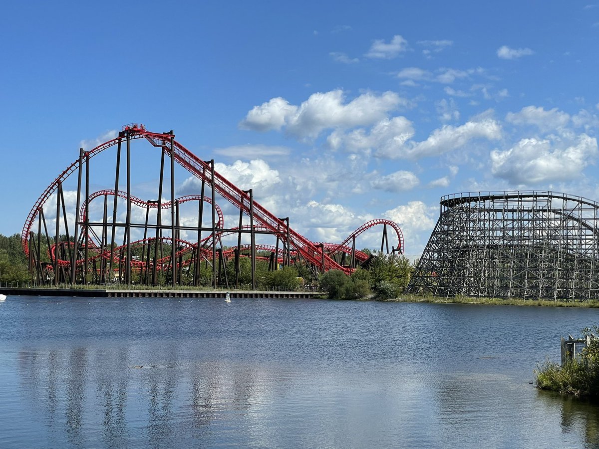 I love how tranquil coasters look next to water @miadventure #thunderhawk @wolverinewildcat