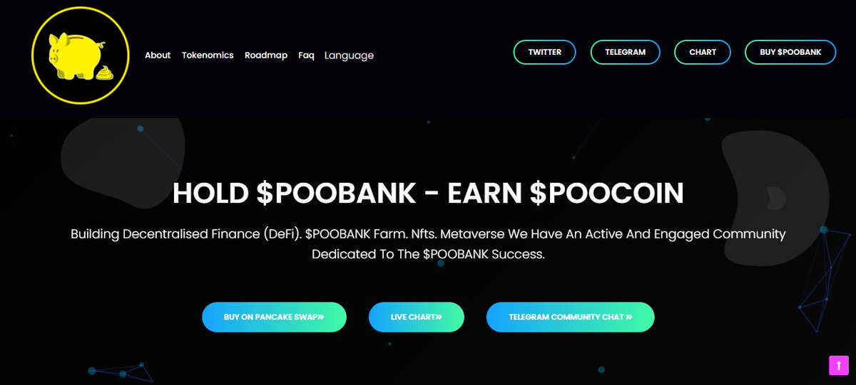 $PooBank website is up and running! 😀

Learn how to earn $Poocoin by holding $Poobank on our website! 🤑🤑

Website: poobank.io

<a href="/skankhuntt_42/">gerald broflovski</a> <a href="/1goonrich/">Quasar.Exe</a> 

#Poobank #PooCoin #wanakafarm #CakePunk  #NFT #CryptoPunk #DRACE  #BonusCake