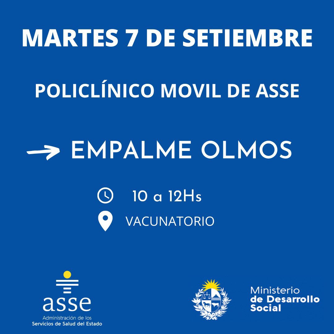 ATENCIÓN SANTA LUCÍA Y EMPALME OLMOS 👇