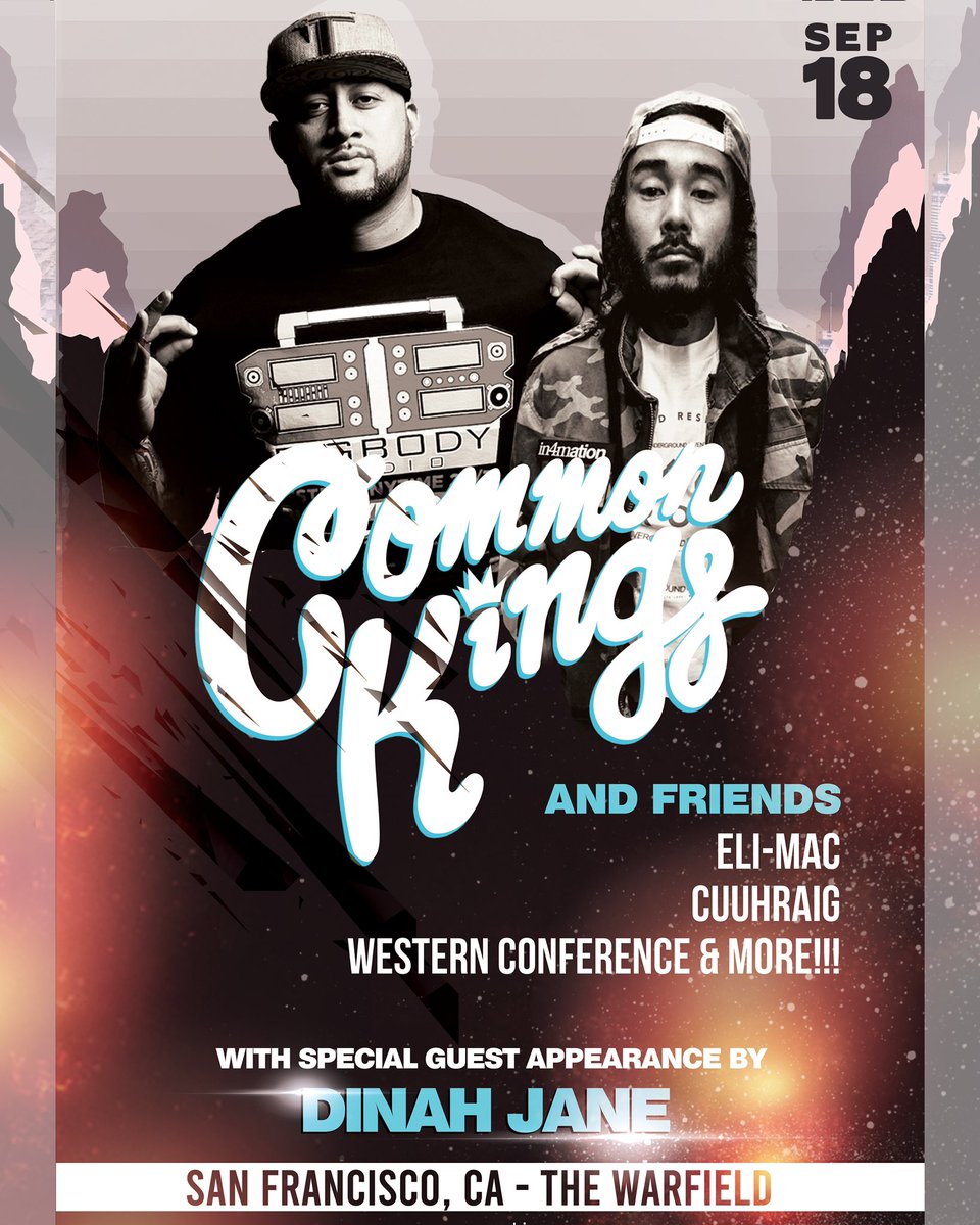 BAY AREAAAA!!! 
Full line up LOCKED &amp; LOADED🔒 
@dinahjane97 • <a href="/Cuuhraig/">Cuuhraig</a> • <a href="/Westafa/">w e s t a f a</a> • <a href="/BigBodyCisco/">BigBodyCisco</a> &amp; more! Link below!

axs.com/events/407454/…