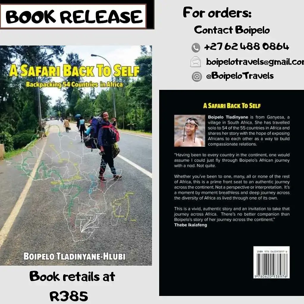 Boipelo_Travels's tweet photo. Finally!! The wait is over.
My book is out๐๐พ
Thank you so much for your interest and patience๐
For orders:
Contact Boipelo
โ๏ธ0624880864 (whatsApp as well)
๐งboipelotravels@gmail.com
Book retails at R385
#aSafariBackToSelf
#BoipeloTravels https://t.co/tLY7ajkhBj