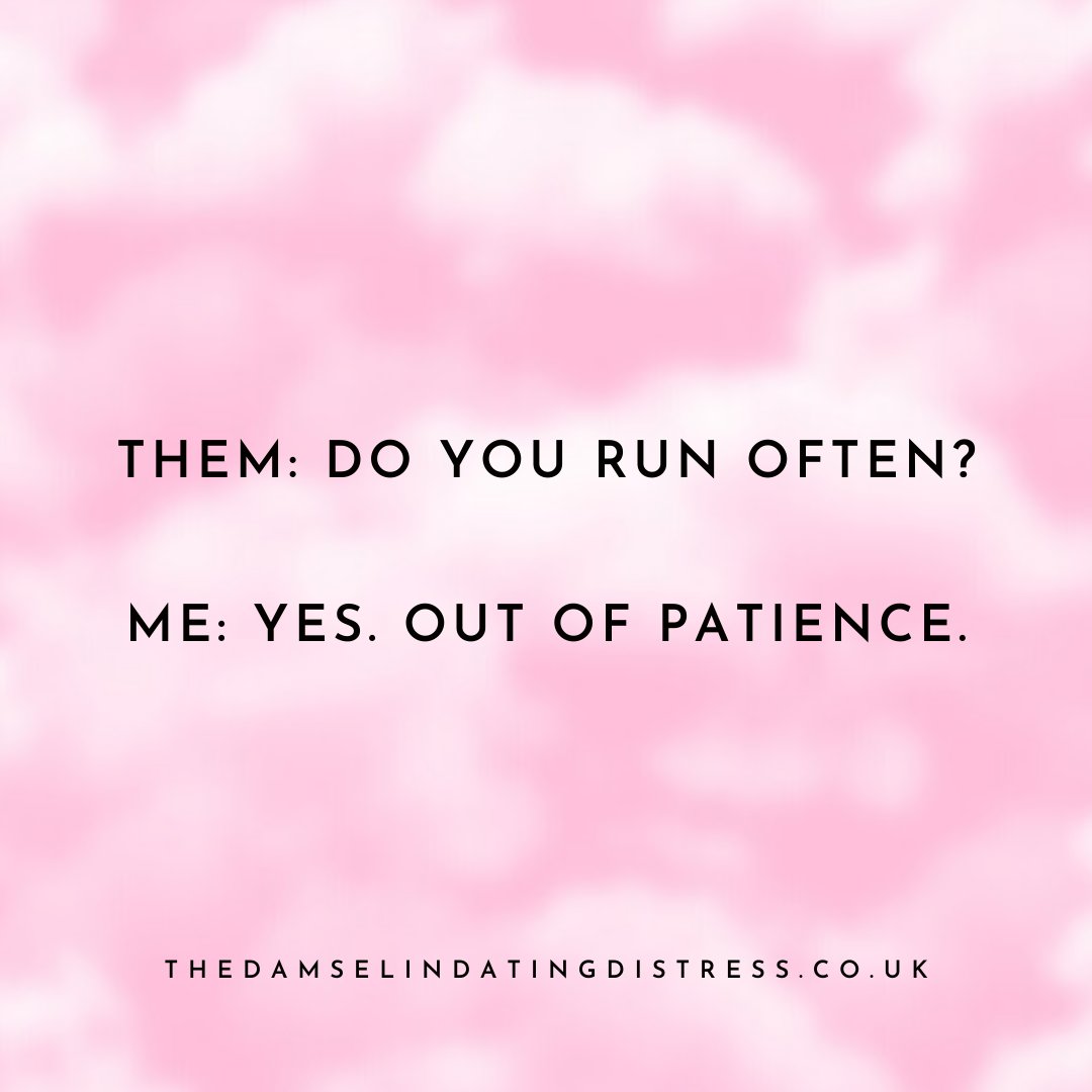 damseldating's tweet photo. I wonder… why is “patience” a virtue? Why can’t “hurry the f up” be a virtue?
#dating #relationships #hurryup #nopatience #patience #zeropatience #datinghumour #patienceisavirture #running #runoutofpatience #quoteoftheday #quoteoftheday #hurrythefup #datingtruths #truthbomb https://t.co/U5KoksAFFn