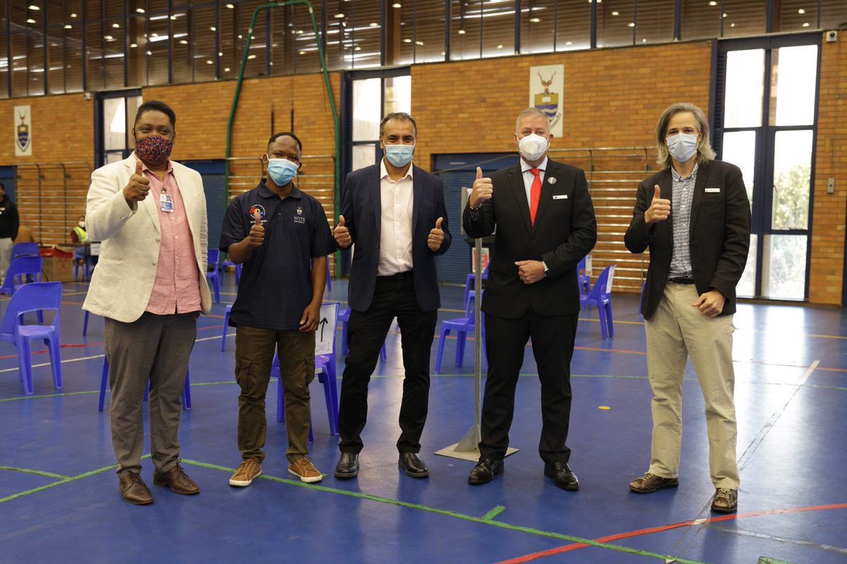 Wits_SRC's tweet photo. Today we launched a vaccination site on campus. Too many lives and livelihoods have been lost in just the past two years. Covid-19 is real. Get vaccinated. 

Wits students and staff are encouraged to go get vaccinated at the Old Mutual Sports Hall. https://t.co/IBjb8AsIym