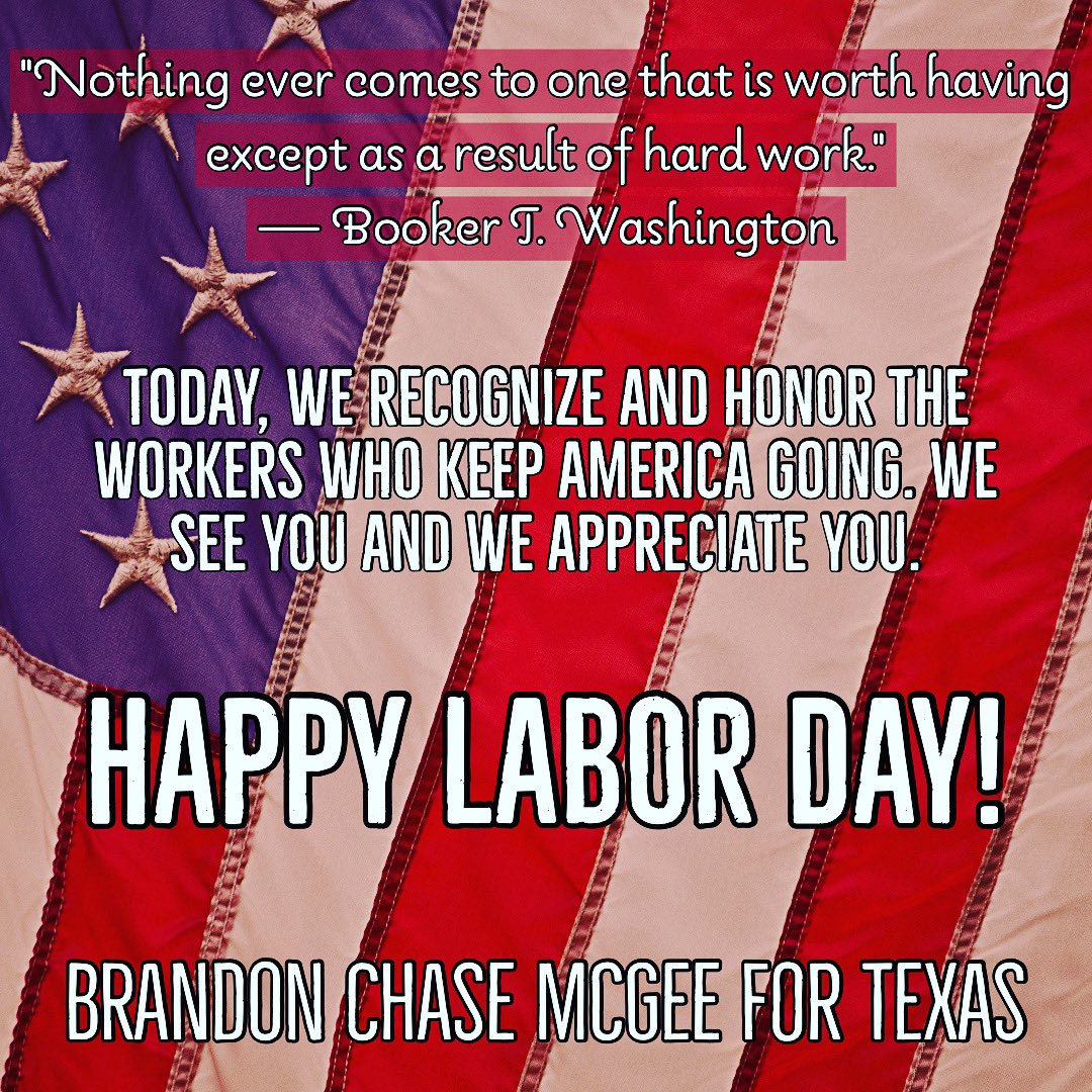 Happy Labor Day! Enjoy this day in honor and recognition of the workers keeping America running!
#laborday2021 #bluecollarworkers #TexasDemocrats #texasdems #demsforall