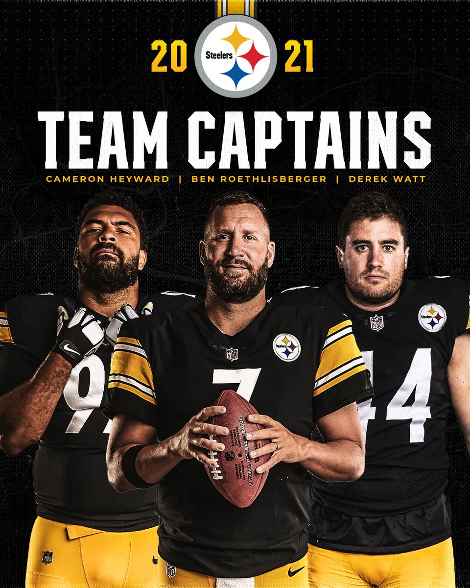 steelers's tweet image. Our 2️⃣0️⃣2️⃣1️⃣ team captains:

@_BigBen7
@CamHeyward
@DerekWatt34

📝: bit.ly/3jMnGrD