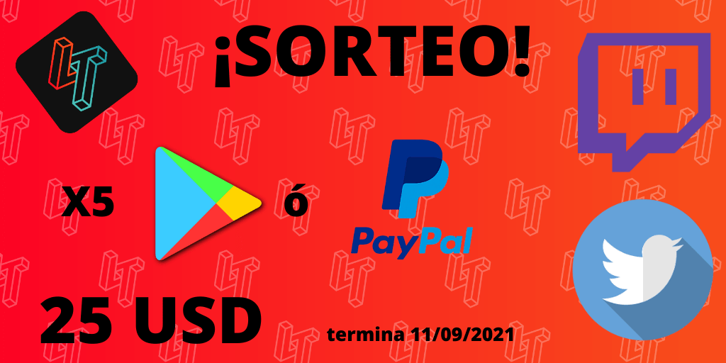 🔥SORTEO 5 TARJETAS GOOGLE PLAY 5USD O SALDO PAYPAL 🔥

REQUISITOS 
SEGUIR
<a href="/MadRaiderCR/">Nicolás Studer</a> ✅
<a href="/LosTorts/">Los Torts 🛑</a> ✅
twitch.tv/lostorts ✅

DAR RT, LIKE Y COMENTAR 😜

GANADORES EL 11/09/2021