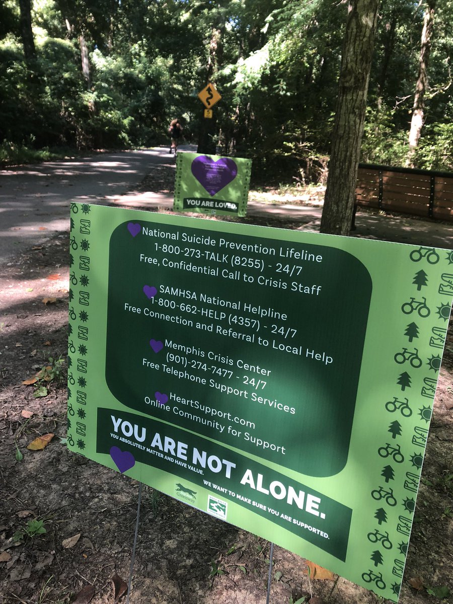 Suicide is often an impulse act in response to temporary pain. Thanks @wolfrivergreenway for marking September as #SuicidePreventionMonth by highlighting available resources.